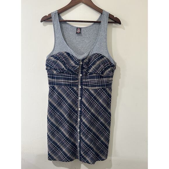 VTG Free People Dress Shirt Size 8 Mini Dress - Picture 1 of 8